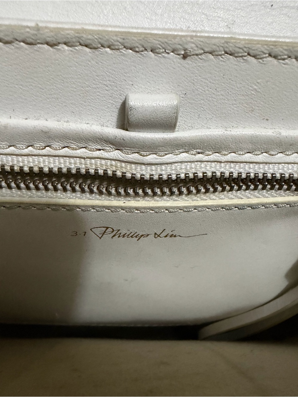 Phillip Lim Striped Shirting Cotton, PVC & Leather Pashli Mini Satchel Bag - Picture 8 of 12
